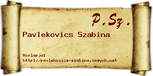 Pavlekovics Szabina névjegykártya
